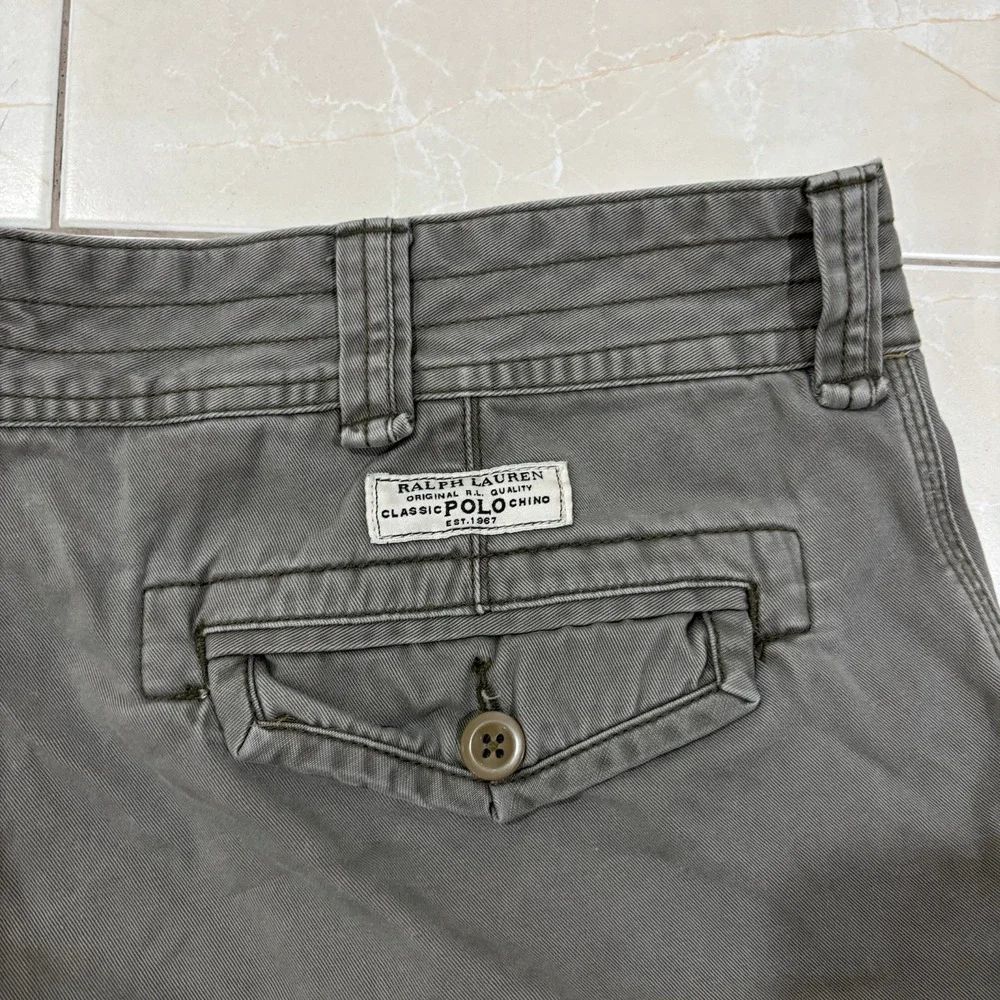 Vintage Polo Ralph Lauren Cargo Shorts Men's 42 Gray Baggy Military Y2K 90s